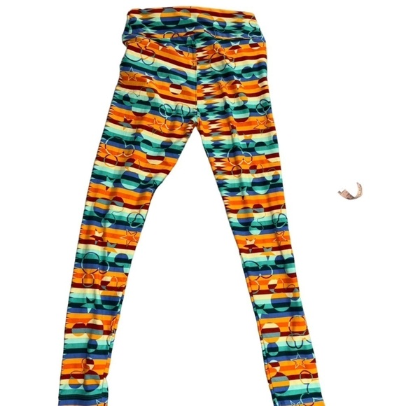 LulaRoe Colorful Disney Leggings Women’s One Size Mickey Minnie Soft Comfort - Picture 3 of 12